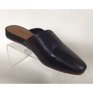 NEW LUCKY BRAND Badri Black Leather Pointed Slip On Mules/Flats (Size 5.5 M)
